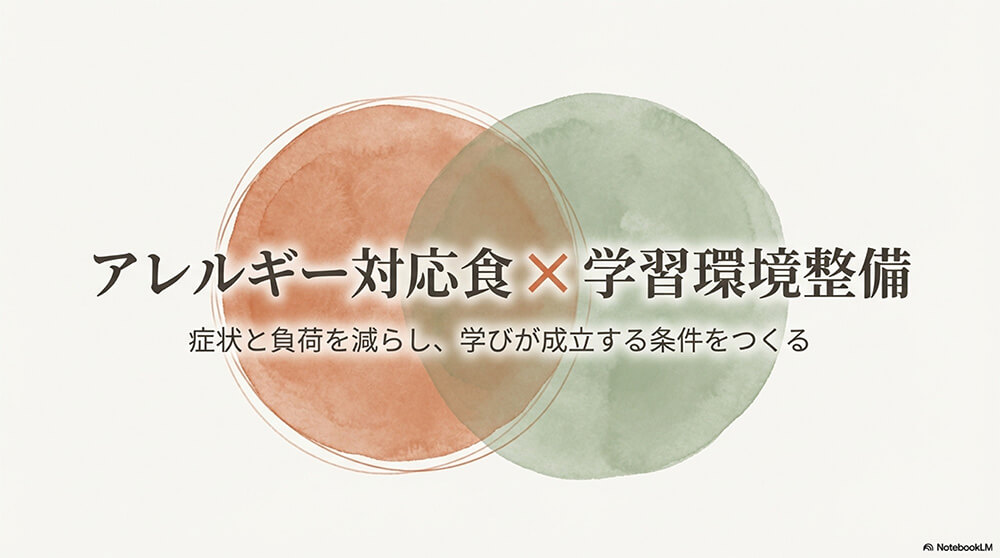 アレルギー対応食 × 学習環境整備