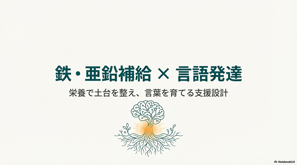 鉄・亜鉛補給 × 言語発達